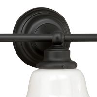 Huntley 3-Light Milk Glass Oil Rubbed Bronze Vanity Light