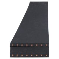 36" Correa Glazed Black Hammered Copper 1250 CFM Wall Mounted Range Hood