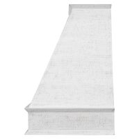 38" Euro Glazed White Hammered Copper 1250 CFM Wall Mounted Range Hood