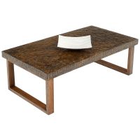 Industrial Chic Hand Hammered Metal Coffee Table
