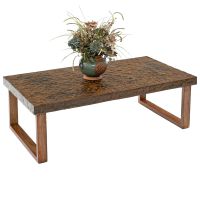 Industrial Chic Hand Hammered Metal Coffee Table