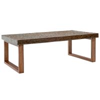 Industrial Chic Hand Hammered Metal Coffee Table