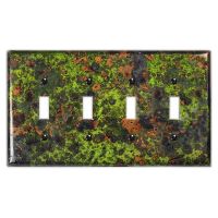 Irish Moss 4 Toggle Copper Switch Plate
