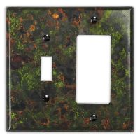 Irish Moss 1 Toggle 1 Rocker/GFI Copper Switch Plate