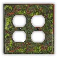 Irish Moss 2 Outlet Copper Switch Plate