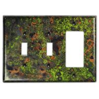 Irish Moss 2 Toggle 1 Rocker/GFI Copper Switch Plate