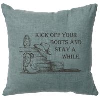 Kick Off Your Boots Image Decor Pillow - Ocean Linen