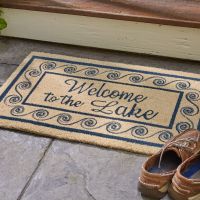 Lake Livin' Rustic Welcome Mat