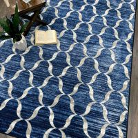 Lattice Blue Rug
