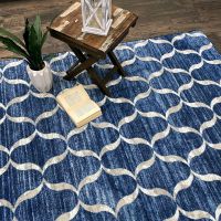 Lattice Blue Rug