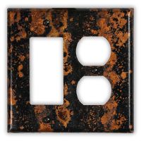 Irish Moss 1 Rocker/GFI 1 Outlet Copper Switch Plate