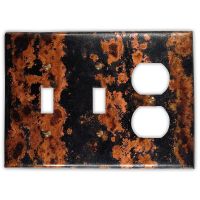 Leopard 2 Toggle 1 Outlet Copper Switch Plate
