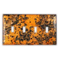 Leopard 4 Toggle Copper Switch Plate