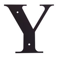 Wrought Iron House Letter Y