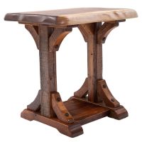 Live Edge Black Walnut & Barn Wood End Table