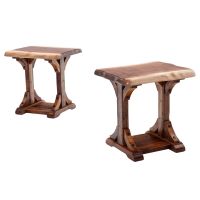 Live Edge Black Walnut & Barn Wood End Table