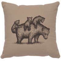 Mama Bear Image Decor Pillow - Alabaster Cotton