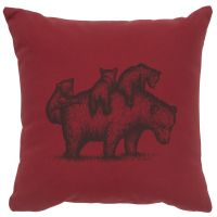 Mama Bear Image Decor Pillow - Brick Cotton
