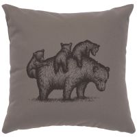Mama Bear Image Decor Pillow - Chrome Cotton
