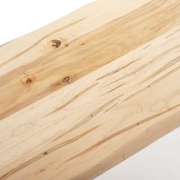Rustic Maple Waterfall Bench - Closeup