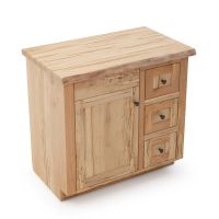 CUSTOM - Maple Meadows Rustic Bathroom Vanity - Live Edge Natural Maple Top- 36" Sink Center w/ Custom Drawers (Standard 36" & 42" Sink Center vanities come w/ no working drawers)