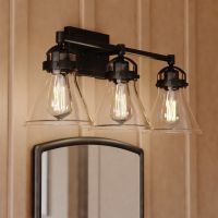 Mason 3-Light Charcoal Black Vanity Light