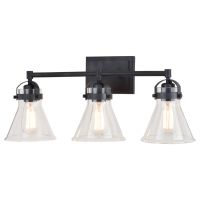 Mason 3-Light Charcoal Black Vanity Light