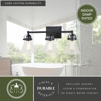 Mason 3-Light Charcoal Black Vanity Light