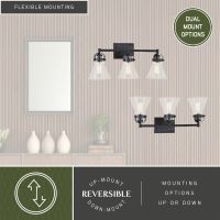 Mason 3-Light Charcoal Black Vanity Light