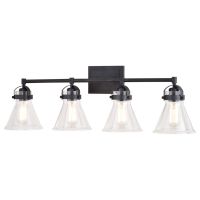 Mason 4-Light Charcoal Black Vanity Light