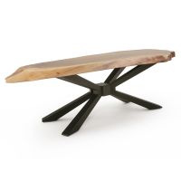 Matrix Live Edge Natural Wood Coffee Table - Black Walnut