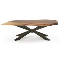 Matrix Live Edge Natural Wood Coffee Table - Black Walnut