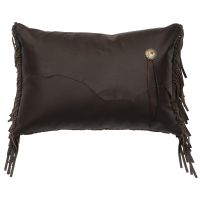 Mesa Espresso Concho Leather Decor Pillow