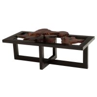 Modern Rustic Floating Live Edge Slab Coffee Table