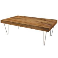 Modern Rustic Hairpin Coffee Table - Golden Walnut