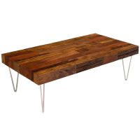 Modern Rustic Hairpin Coffee Table - Reclaimed Wood