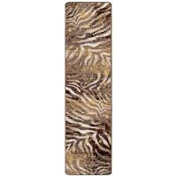 Modern Zebra Rug - Gold Splash