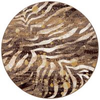 Modern Zebra Rug - Gold Splash