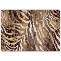 Modern Zebra Rug - Gold Splash