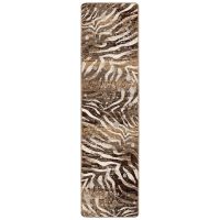 Modern Zebra Rug - Silver Splash