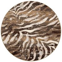 Modern Zebra Rug - Silver Splash