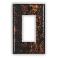 Mottled 1 Rocker/GFI Copper Switch Plate