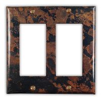 Mottled 2 Rocker/GFI Copper Switch Plate