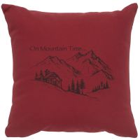 Mountain Time Image Decor Pillow - Brick Cotton