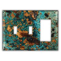 Mystic Topaz 2 Toggle 1 Rocker/GFI Copper Switch Plate