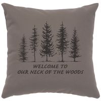 Neck Of The Woods Image Decor Pillow - Chrome Cotton