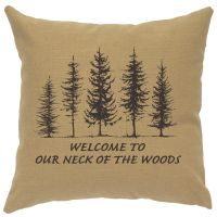 Neck Of The Woods Image Decor Pillow - Straw Linen