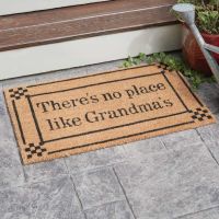 No Place Like Grandma's Rustic Door Mat