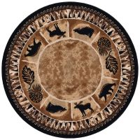 Northern Wildlife Area Rug - Brown Shades