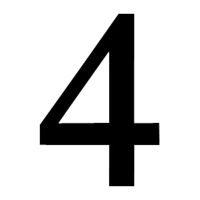 Wrought Iron House Number 4